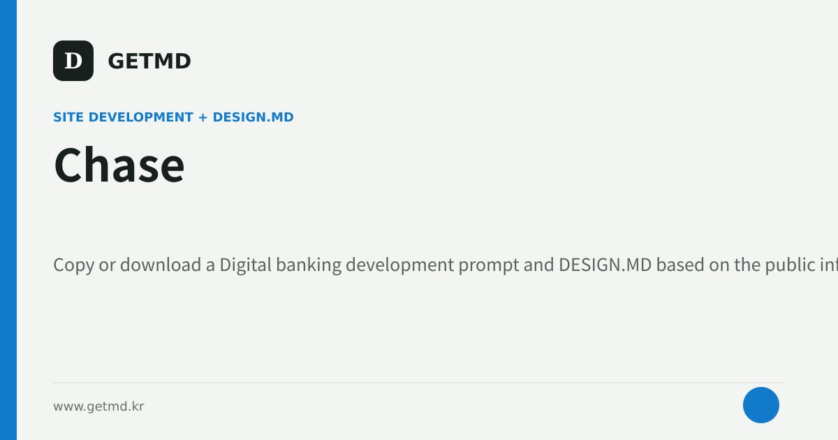 Chase website prompt and DESIGN.MD