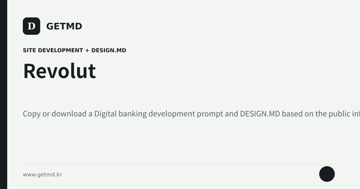 Revolut website prompt and DESIGN.MD