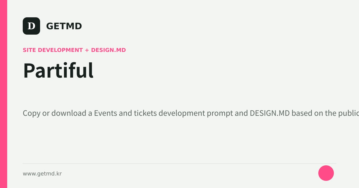Partiful website prompt and DESIGN.MD