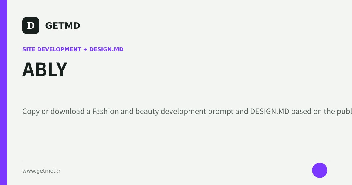 ABLY website prompt and DESIGN.MD