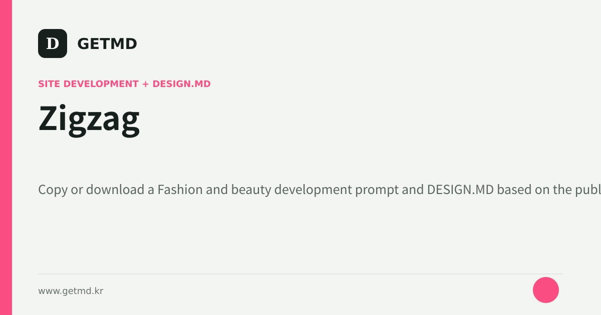 Zigzag website prompt and DESIGN.MD