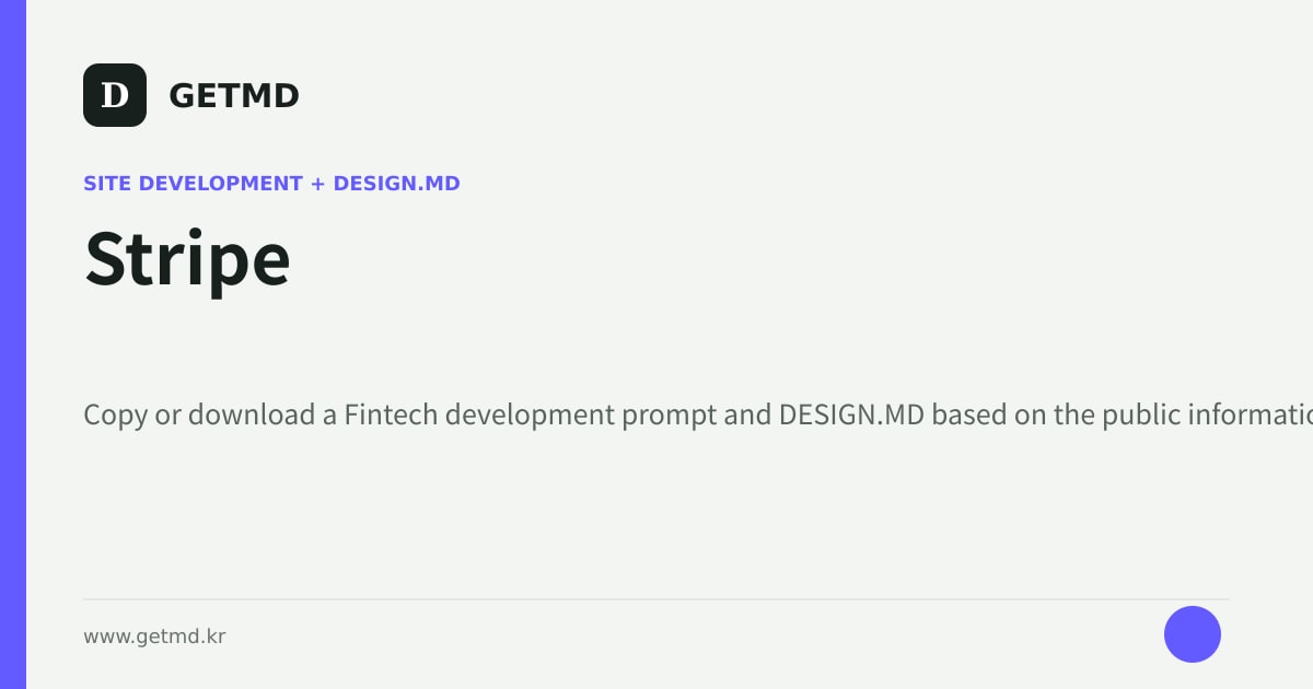 Stripe website prompt and DESIGN.MD