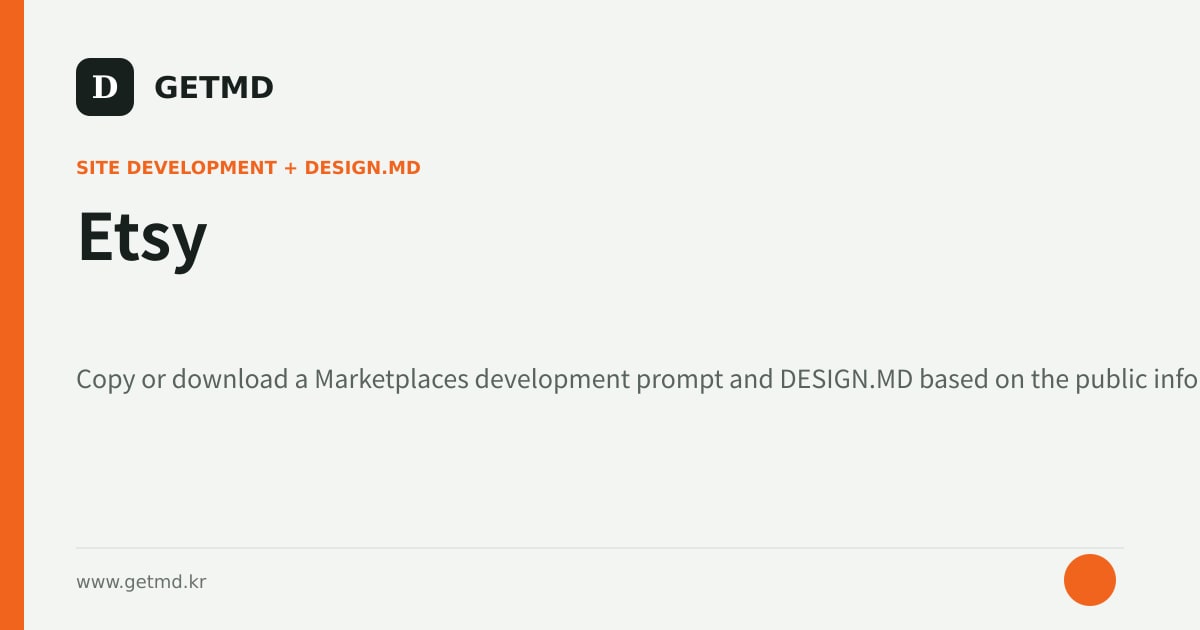 Etsy website prompt and DESIGN.MD